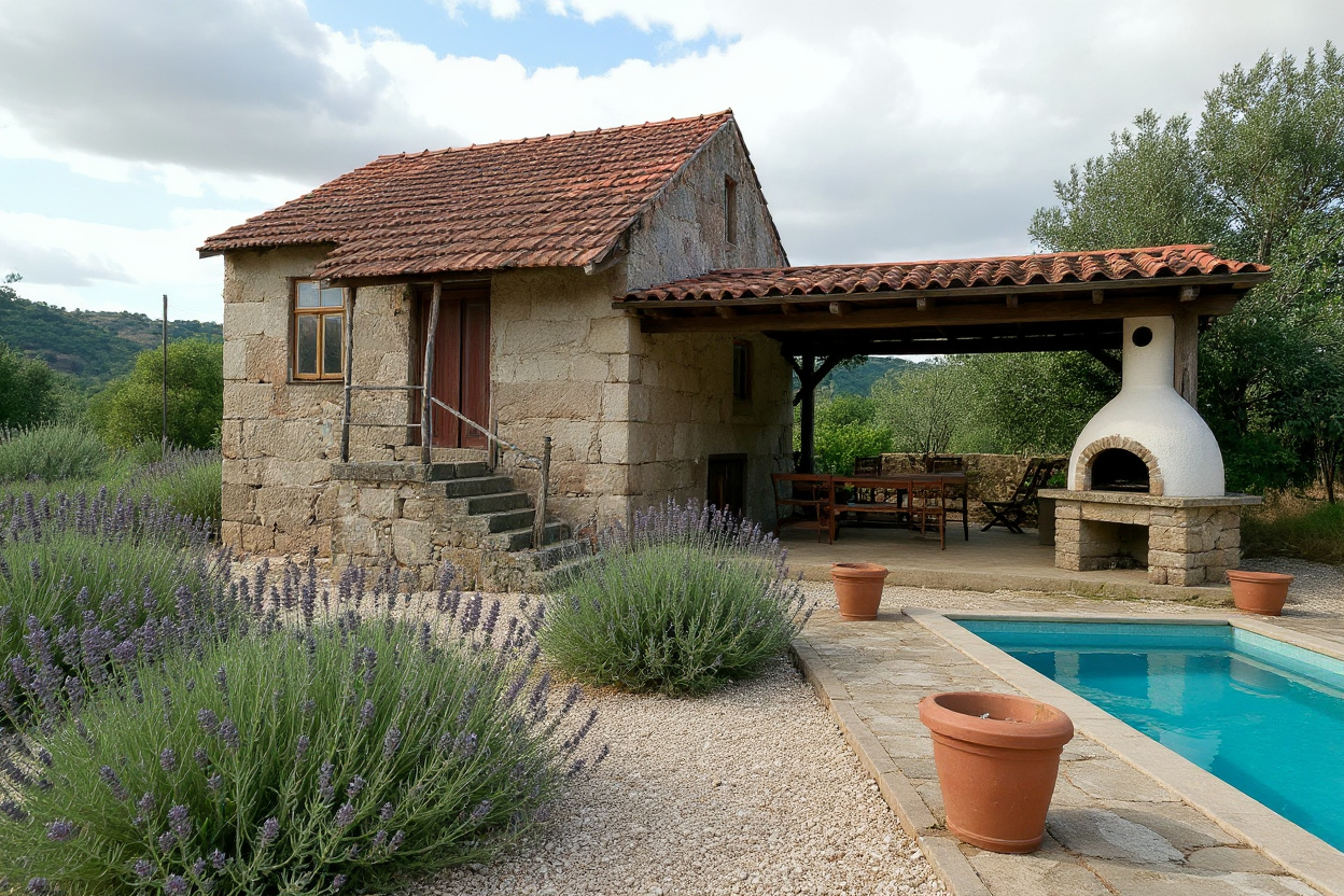 Lavender pool terrace